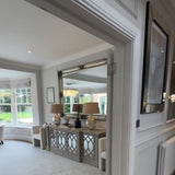 Charles Ted Erin Distressed Mahogany Sideboard with Mirrored Doors