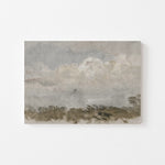 vintage art print of the sky in a rural area