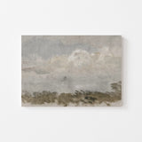 vintage art print of the sky in a rural area
