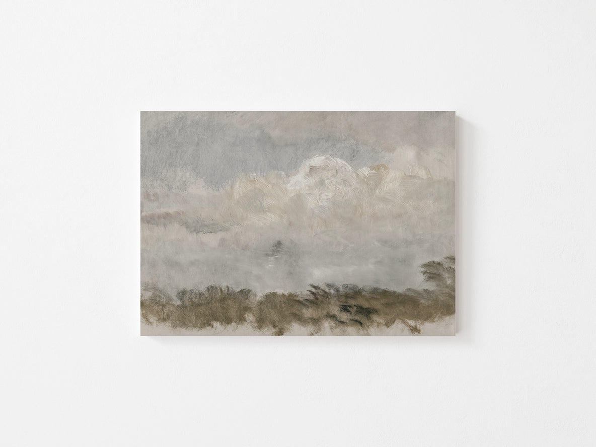 vintage art print of the sky in a rural area
