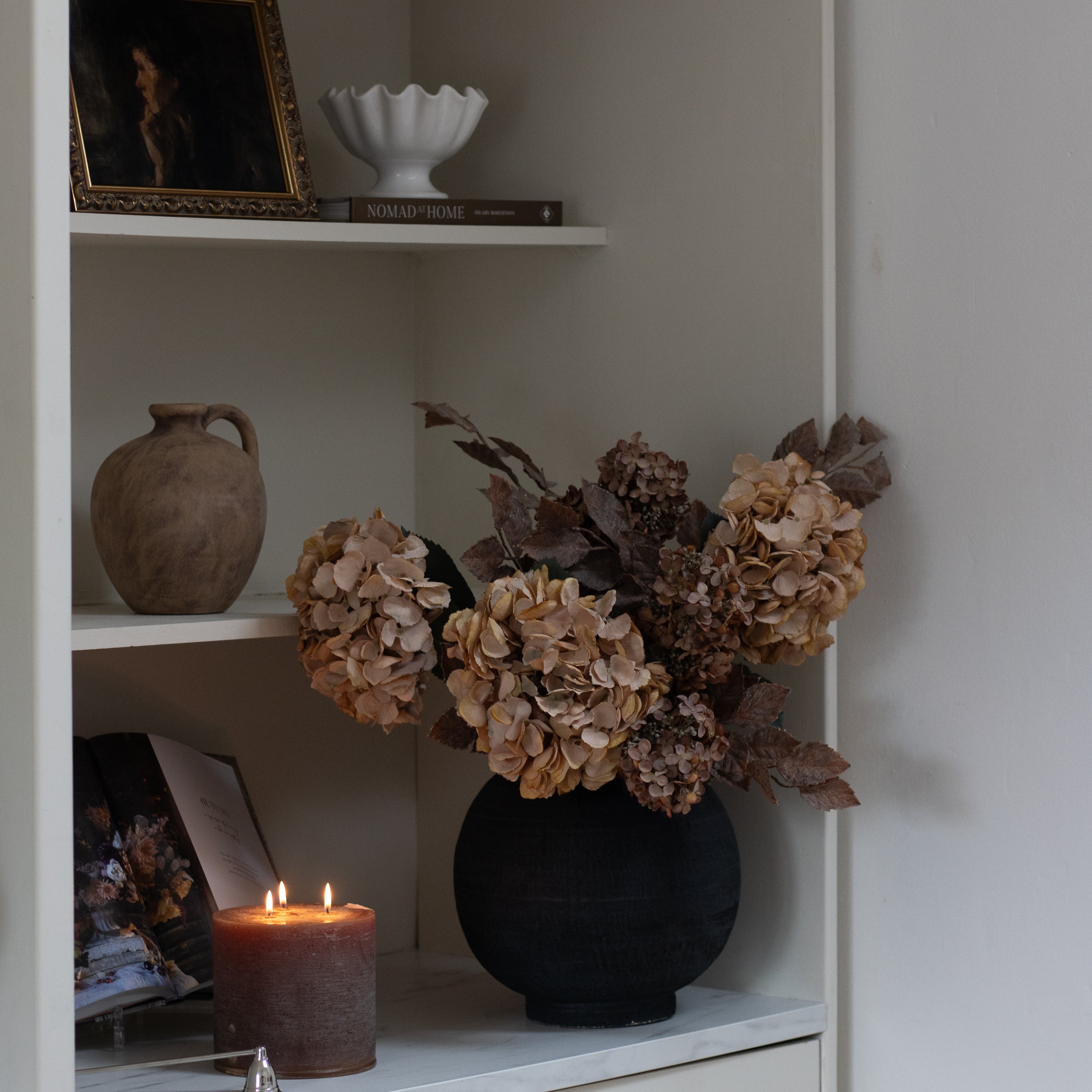 A stunning Hydrangea stem in beautiful beige