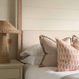 Strawberry Block Print Linen Cushion