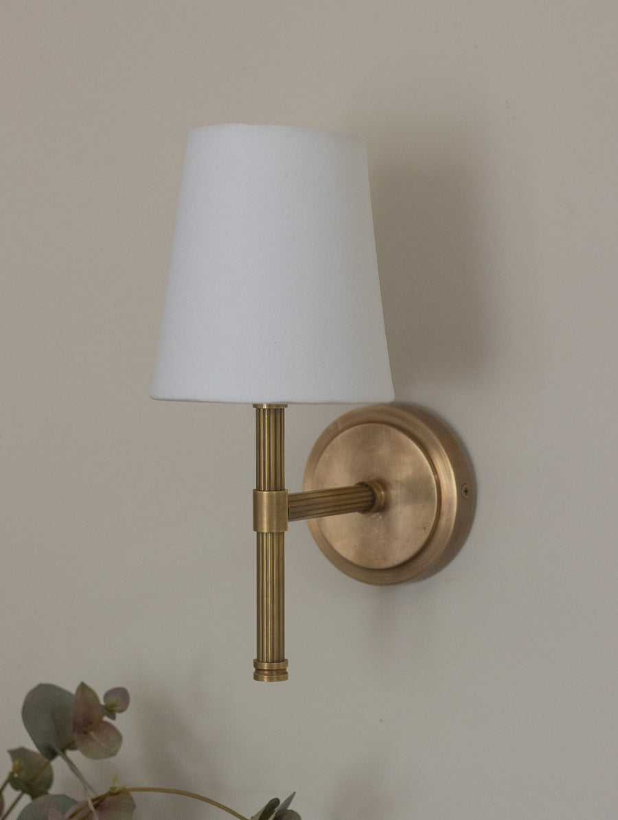 Breanne Wall Light | Hand Rubbed Brass with Shade