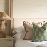 Shiloh Block Print Cushion Moss Green