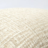Oyster Cream Cushion with Piped Detail