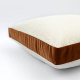 Oyster Cream Cushion with Amber Band Detail