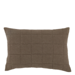 A beautiful chocolate brown oblong cushion, Complete with inner.