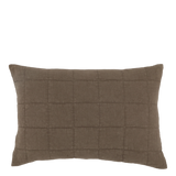 A beautiful chocolate brown oblong cushion, Complete with inner.