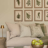 Emmie Ticking Stripe Linen Cushion | Moss Green