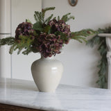 Charles Ted Fig & Olive Realistic Faux Hydrangea Stem – Burgundy Green Silk Flower