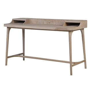 Hazleton Cream Oak Writing Desk | Curved Legs