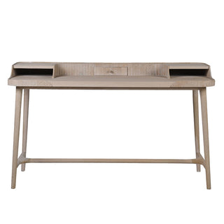 Hazleton Cream Oak Writing Desk | Curved Legs