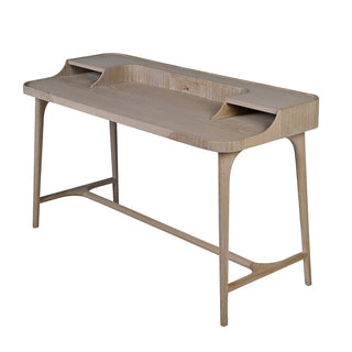 Hazleton Cream Oak Writing Desk | Curved Legs