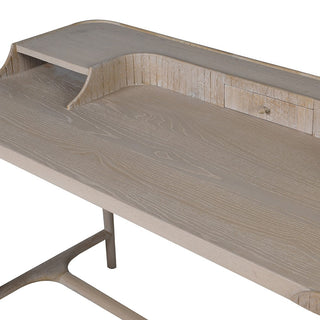 Hazleton Cream Oak Writing Desk | Curved Legs