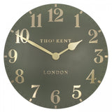 Charles Ted Arabic Lichen Green Wall Clock