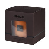 Sences fragranced candle in a black box packaging on a white background