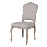 Amélie oak dining chair with hemp upholstered foam seat and striped back detail