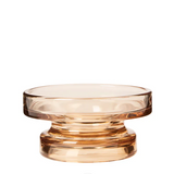 Amber glass candleholder