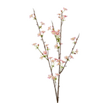 An exquisite pink faux apple blossom stem.