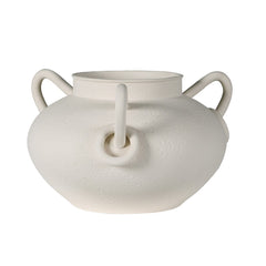 Arco Loop white porcelain vase with sculptural loop handles – modern decorative home décor