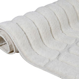 Edge detail of Arctic Ivory Handwoven Wool Rug