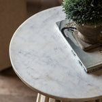 Top-down view showing the marble veining and smooth finish