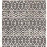 Asra Boho Flat Weave Rug with Tassels | Black