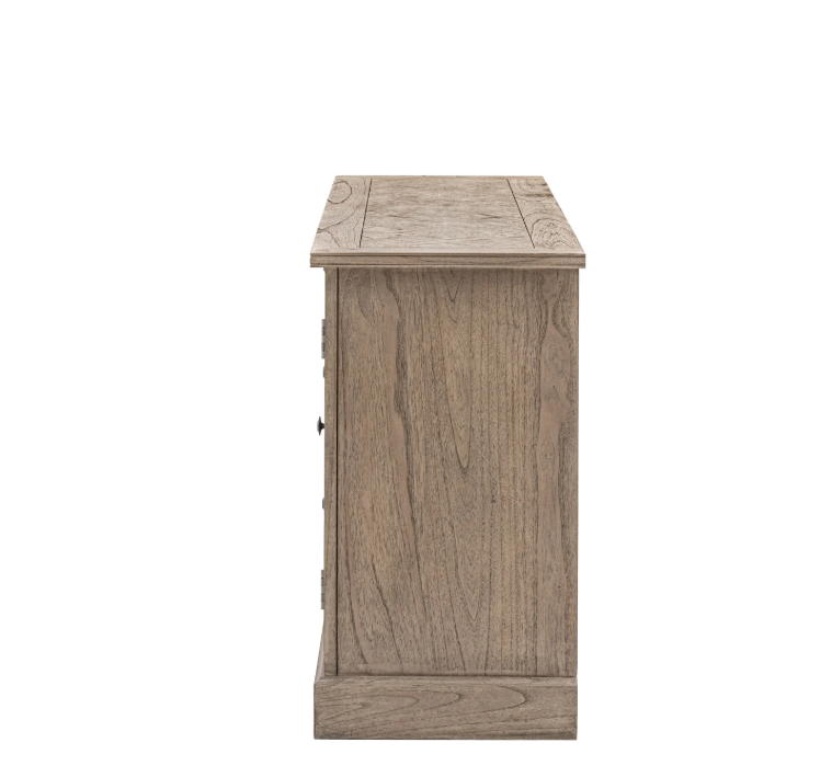 Side profile of Atelier Mindy ash storage cabinet