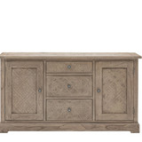 Front view of Atelier wooden sideboard with drawers and doors