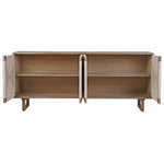 Interior view of Aurelia Sideboard with open doors and shelves