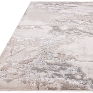 Aurora metallic rug in cloud, pile detail