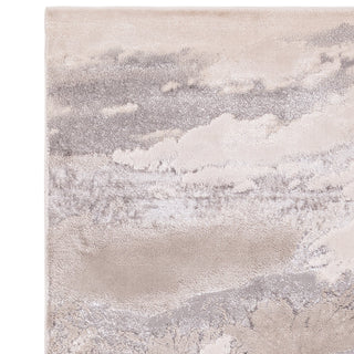 Aurora metallic rug in cloud, pattern detail