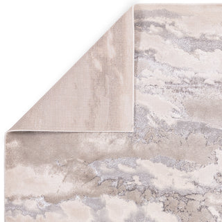 Aurora metallic rug in cloud, corner detail