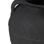 striking terracotta vase with handle detail