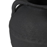 striking terracotta vase with handle detail