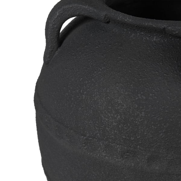 striking terracotta vase with handle detail