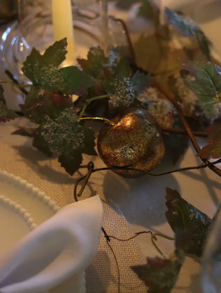 Snowy Faux Grape Leaf Vine