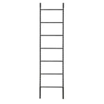 Beaumont Black Iron Display Ladder with sculpted spindle design and matte black finish for towels or blankets