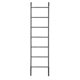Beaumont Black Iron Display Ladder with sculpted spindle design and matte black finish for towels or blankets