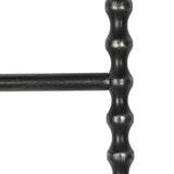 Beaumont Black Iron Display Ladder with sculpted spindle design and matte black finish for towels or blankets