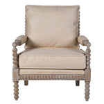 Beaumont Bobbin Armchair in Boucle Linen - Front View