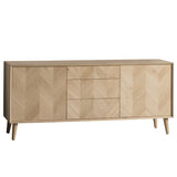 Charles Ted Bergamo Oak Chevron Design Sideboard