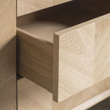 Charles Ted Bergamo Oak Chevron Design Sideboard