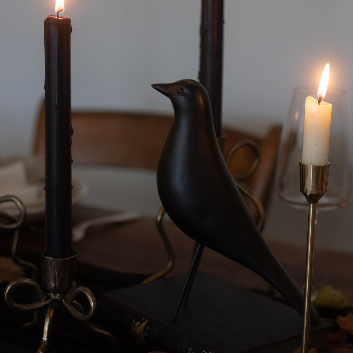 Matte Black Bird Ornament | Available in Two Sizes
