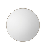 Bodie Round Mirror with soft champagne gold frame 