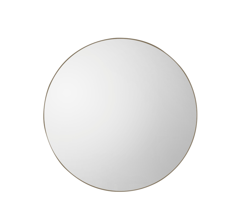 Bodie Round Mirror with soft champagne gold frame 