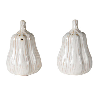 Butternut squash salt and pepper shakers in cream ceramic