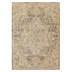 Cappadocia Rug | Green Vintage Inspired High Low Pile with Lustrous Shine