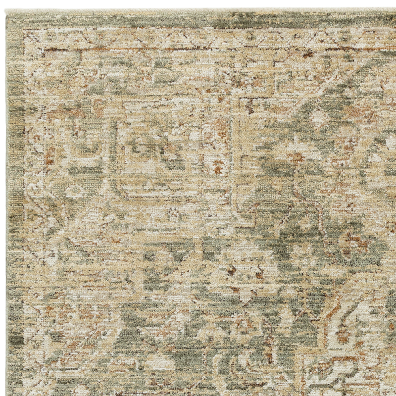 Cappadocia Rug | Green Vintage Inspired High Low Pile with Lustrous Shine