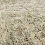 Cappadocia Rug | Green Vintage Inspired High Low Pile with Lustrous Shine close up
